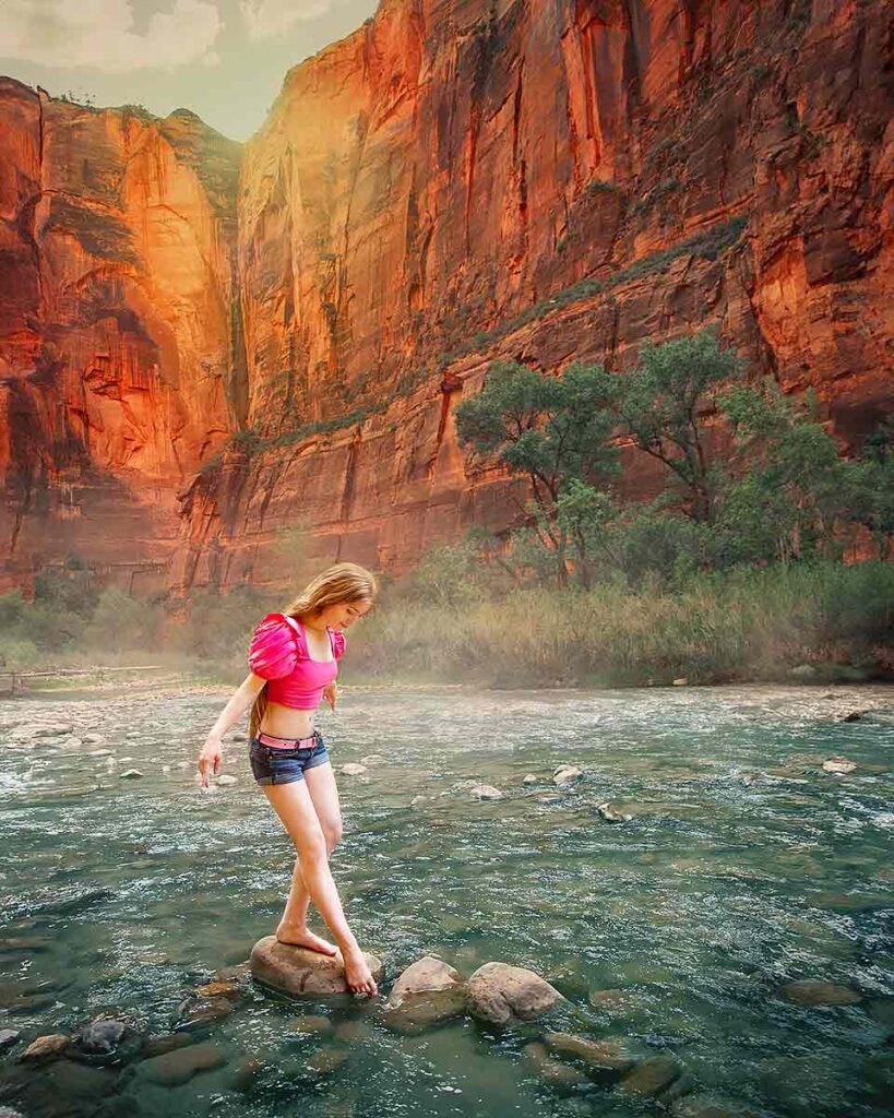 Portrait session in Zion National Park.