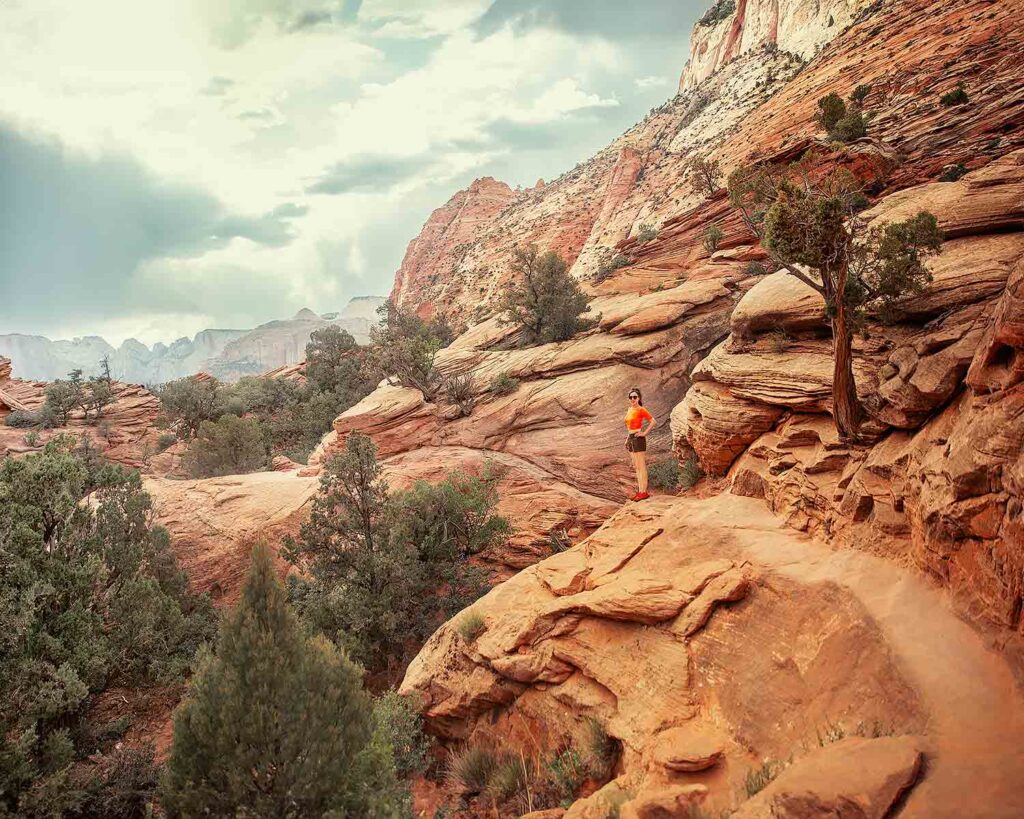 Hiking The Canyon Overlook Trail At Zion National Park
