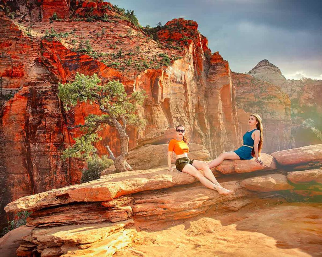 Portrait photography at The Canyon Overlook At Zion National Park